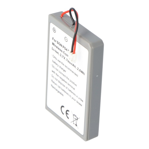 Batterij geschikt voor Sony PS4 Pro draadloze controller, Li-ion, 3.7V, 700mAh, 2.6Wh