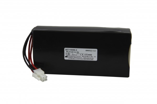 Loodzuurbatterij geschikt voor Datex Ohmeda Braun pulsoxymeter 3800/3900 CE-conform