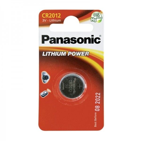 Panasonic Lithium CR2012 batterij IEC CR2012, CR-2012EL / 1B