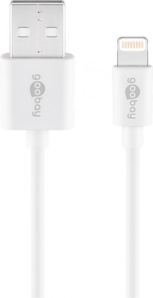 USB-synchronisatie- en oplaadkabel voor Apple iPhone, iPad en voor apparaten met Lightning-connector, wit