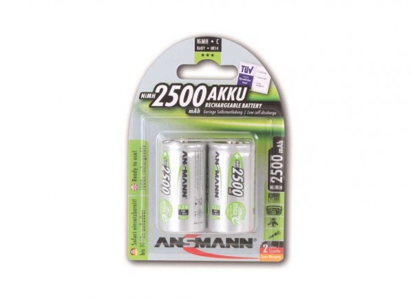 Ansmann NiMH batterij baby 2500mAh, blisterverpakking van 2