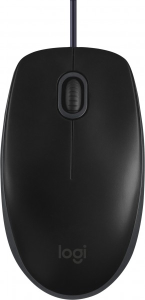 Logitech Mouse B110, Stil, USB, zwart optisch, 1000 dpi, 3 knoppen, zakelijk