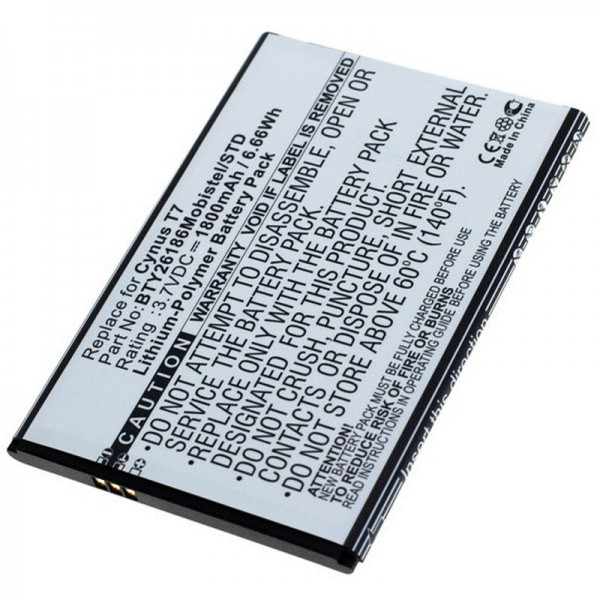 Batterij geschikt voor de Mobistel Cynus T7 batterij MT-600S, MT-600W, BTY26186