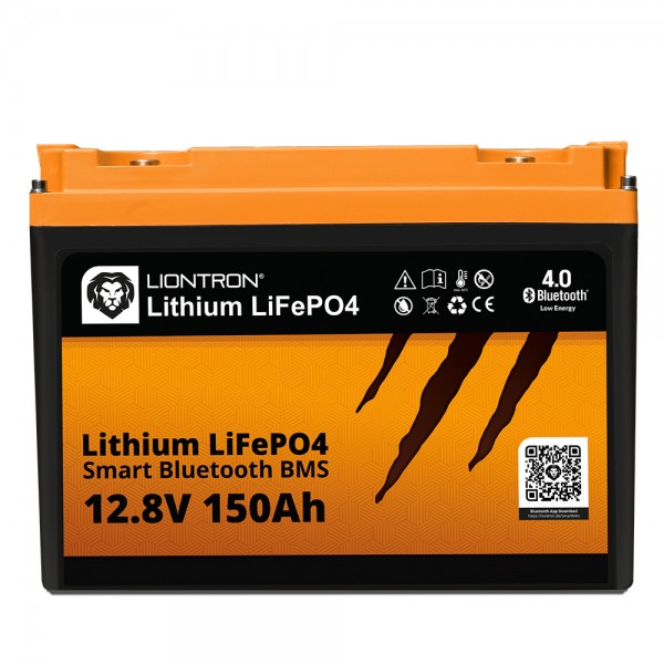 LIONTRON LiFePO4-batterij Smart BMS 12.8V, 150Ah - volledige vervanging voor 12 volt loodbatterijen