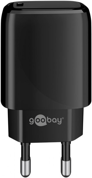 Goobay USB-C™ PD (Power Delivery) snellader (20W) zwart - geschikt voor apparaten met USB-C™ (Power Delivery) zoals iPhone 12