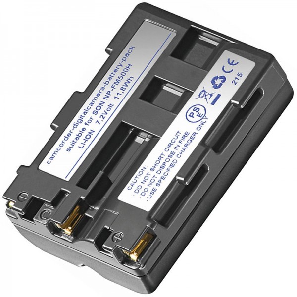 AccuCell-batterij geschikt voor Sony NP-FM500H Li-ion M-serie