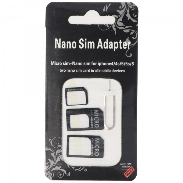 SIM-adapter van nano-SIM naar SIM-kaartformaat