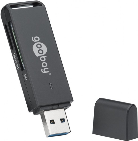 Goobay-kaartlezer USB 3.0 - voor het lezen van MicroSD- en SD-geheugenkaartformaten