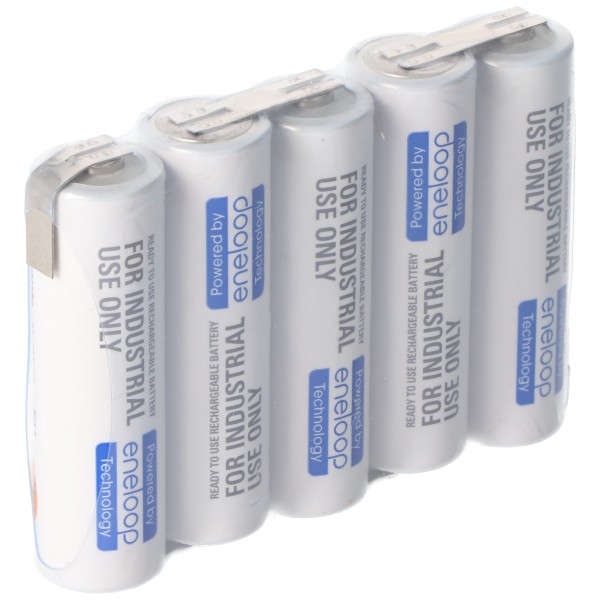 eneloop 6 volt batterijpakket F1x5 5 / BK-3MCCE met soldeertag