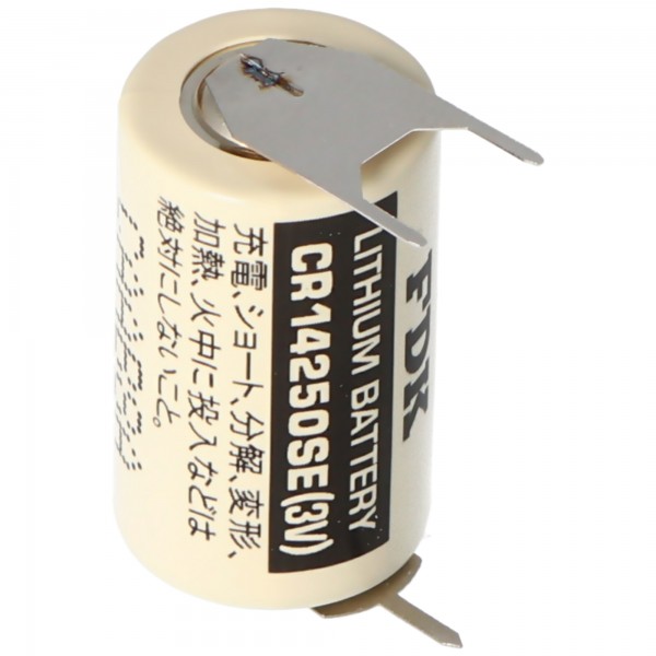 Sanyo lithiumbatterij CR14250 SE 1 / 2AA, IEC CR14250, drievoudige print, 7,6 mm pitch