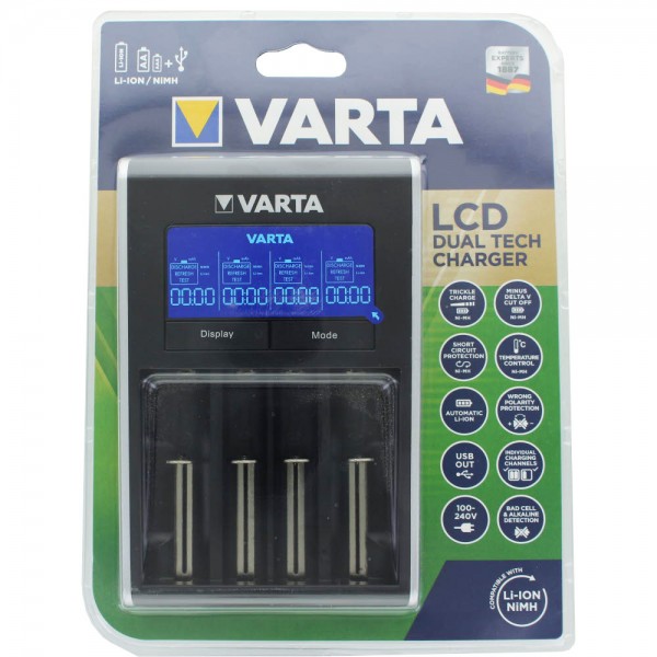 Varta Dual Tech-oplader voor Li-ion-batterijen en NiMH AA, AAA