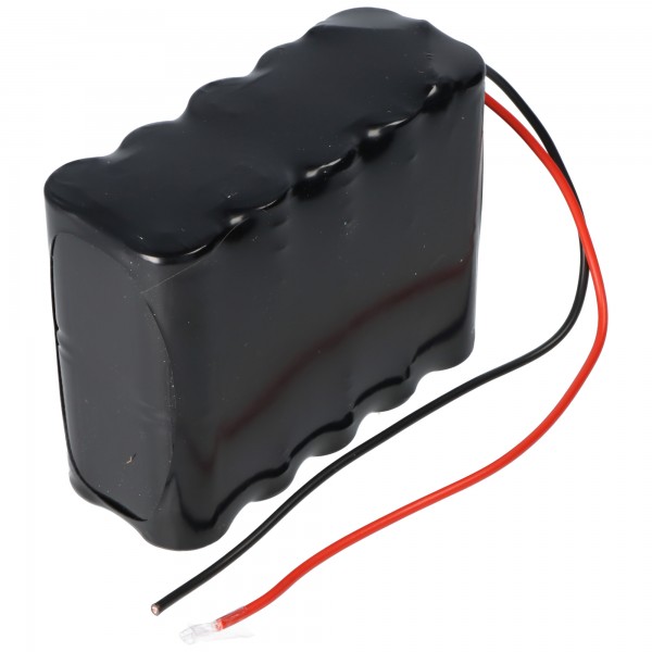 Noodverlichting batterij NiCd 24V 1800mAh L2x2x5 Sub-C met 250mm kabel geschikt voor G+U RWA central RZ911A-2