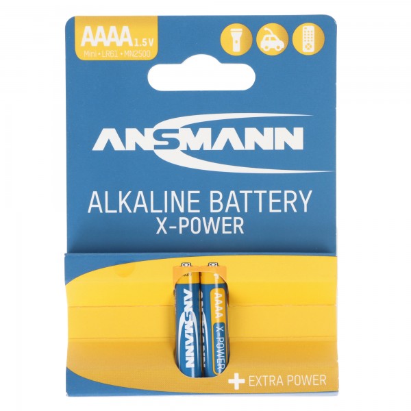 AAAA alkaline batterij LR61 AAAA 41,5 x 8,3 mm in een verpakking van 2
