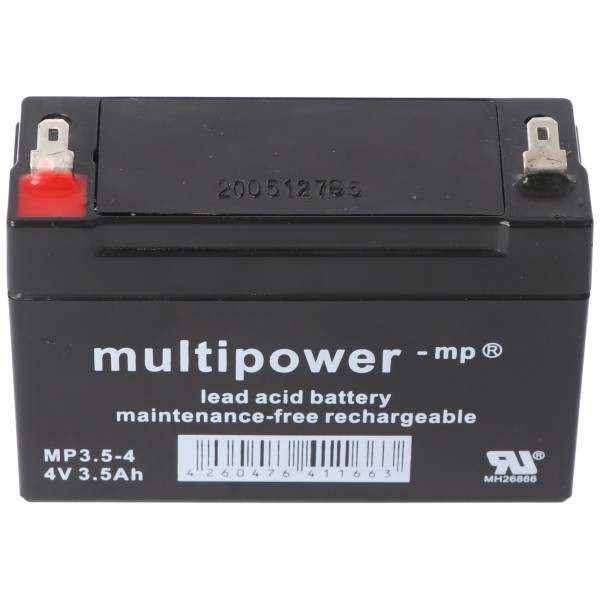 Multipower MP3.5-4 4V 3.5Ah loodaccu AGM loodgelaccu