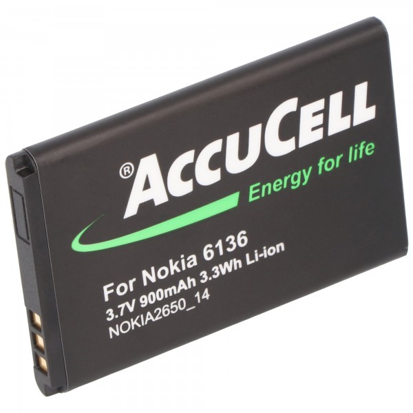 AccuCell-batterij compatibel voor Nokia 2650, BL-4C, 720mAh