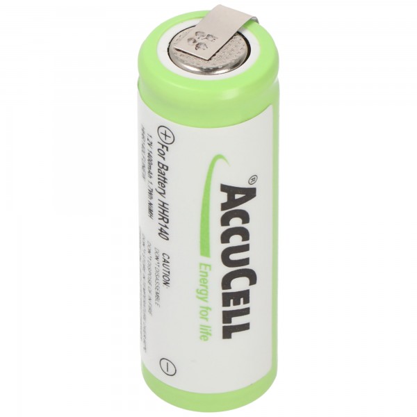 AccuCell Ni-MH-batterij 1,2 V 1400 mAh 4 / 5AA met soldeerlip U-vorm