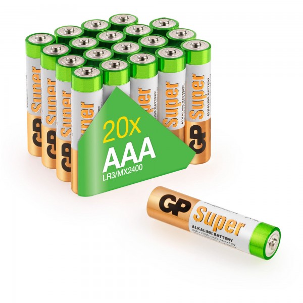 AAA micro batterij GP Alkaline Super 1.5V 20 stuks