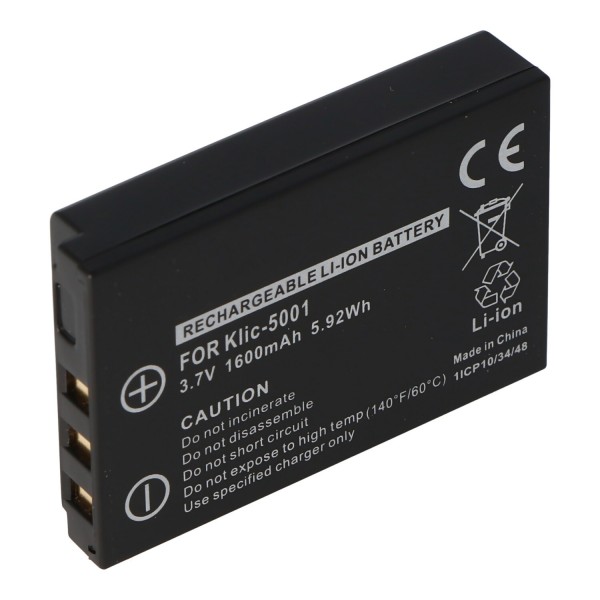 AccuCell-batterij geschikt voor Sanyo DB-L50-batterij, Xacti VPC-HD1000
