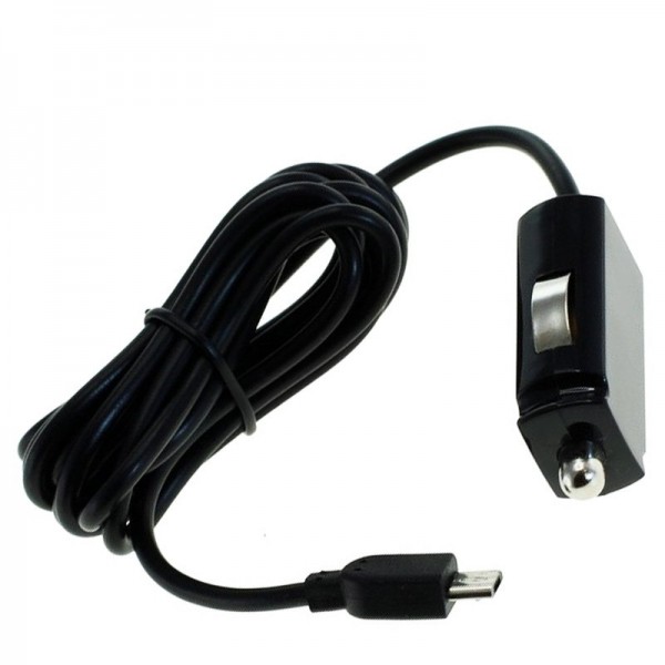 12 volt laadkabel voor voertuigen met micro-USB-connector, laadstroom tot 2,1A