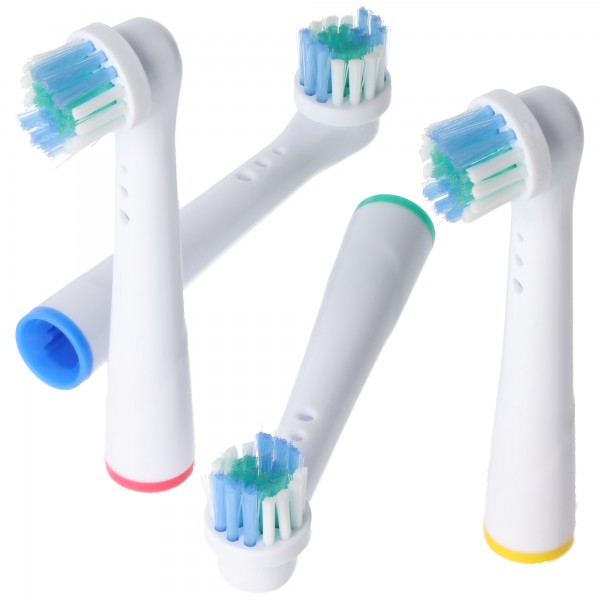 Set van 4 vervangende opzetborstels voor elektrische tandenborstels van Oral-B, geschikt voor bijvoorbeeld Oral-B D10, D12, D16, D12 en vele andere modellen van Oral-B