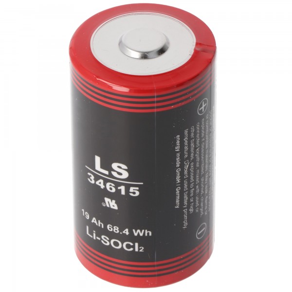 ER34615 lithiumbatterij D mono 3,6 volt 19000 mAh met brede positieve pool min. 0,8 cm, max. 11.5mm