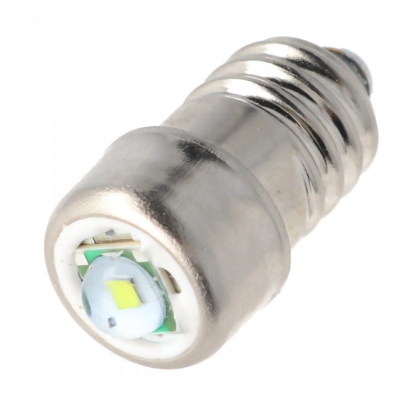 LED-vervangingslamp 3 volt met schroefdop E10, LED-lamp 3V / 0,33A 1W E10, B1, voor 2 AA, C, D, 1 duplex