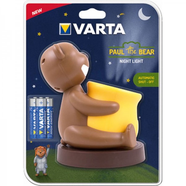 Varta Paul the Bear nachtlampje Kids Line inclusief 3x AA batterijen