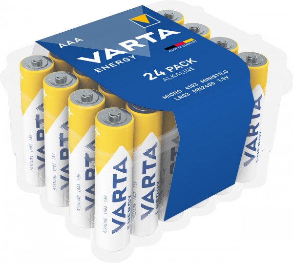Varta Energy Alkaline Batterij, Micro, AAA, LR03, 1.5V Pak van 24