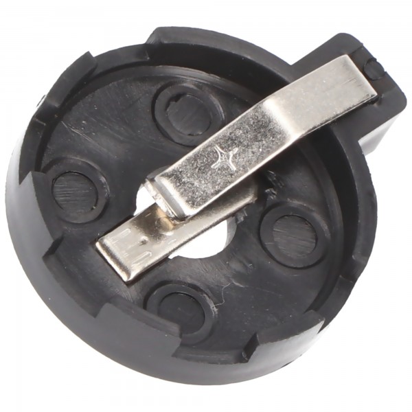 Goobay CR2012-CR2032 knoopcelhouder - max. 20 mm, zwart, printmontage, horizontaal (2-polig)