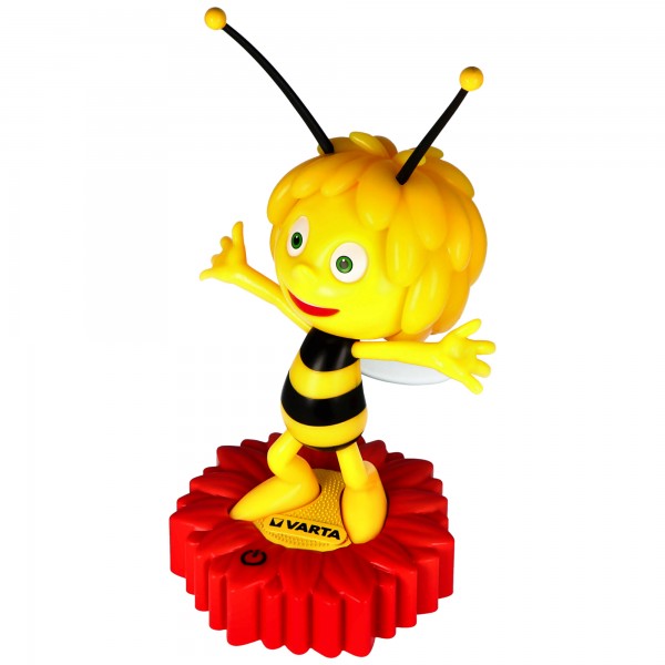 Maya the Bee LED-nachtlampje, werkt op batterijen met automatische uitschakelfunctie 24 cm hoog