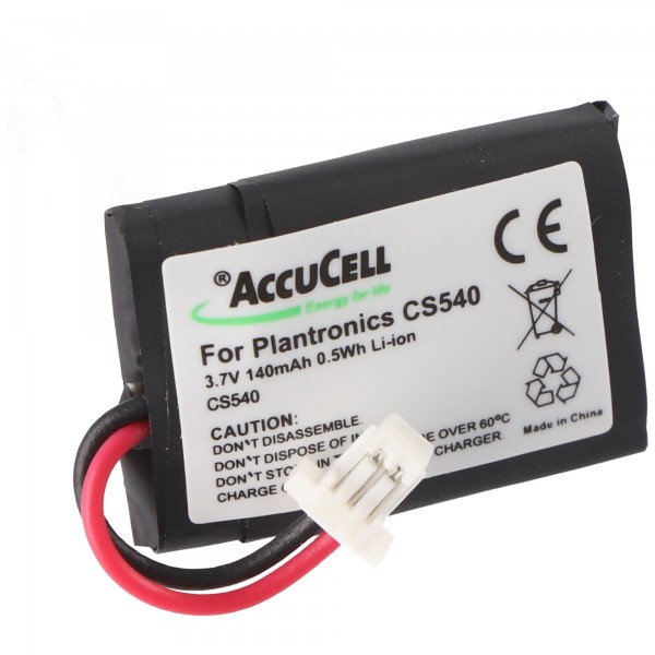 Plantronics CS540, CS540A vervangende batterij voor Plantronics 84479-01 en 86180-01, C054A