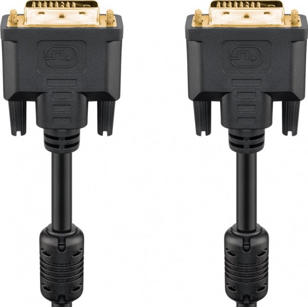 DVI-D Full HD-kabel Dual Link, vergulde DVI-D-connector Dual-Link (24 + 1 pin)> DVI-D-connector Dual-Link (24 + 1 pin)