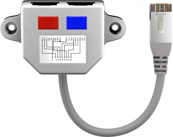 Goobay kabelsplitter (Y-adapter) - Ethernet/ISDN-bekabeling, 1x 8-pins naar 2x 4-pins