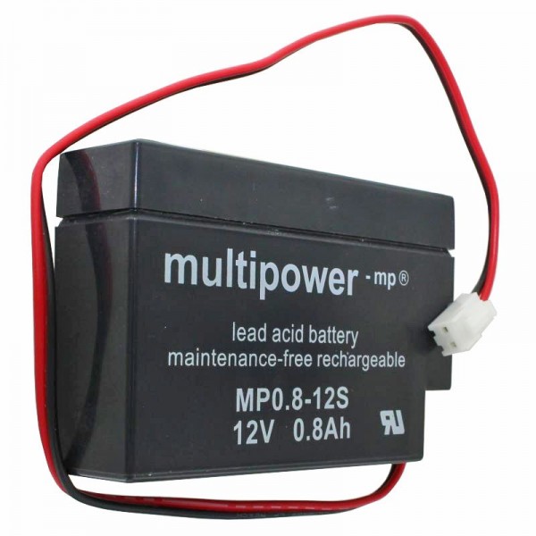 MP0.8-12 Multipower loodzuuraccu met JST-connector, MP0.8-12S