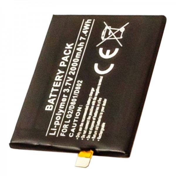 Batterij geschikt voor de LG G2 batterij BL-T7, LG D801, D802, G2