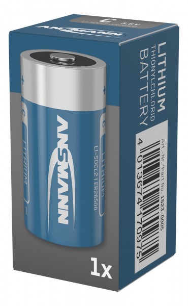 ANSMANN lithiumthionylchloride batterij ER26500 C 3,6 volt 1523-0005
