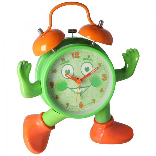 ABC leert speels de tijd, ticki tack de wekker voor kinderen groen oranje, inclusief batterij