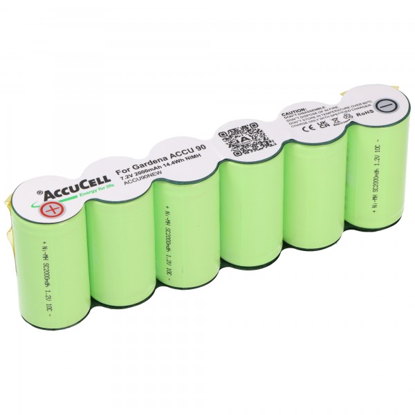 Batterij geschikt voor Gardena ACCU90 batterij, ACCU 90 batterij 2,8 mm, 4,8 mm