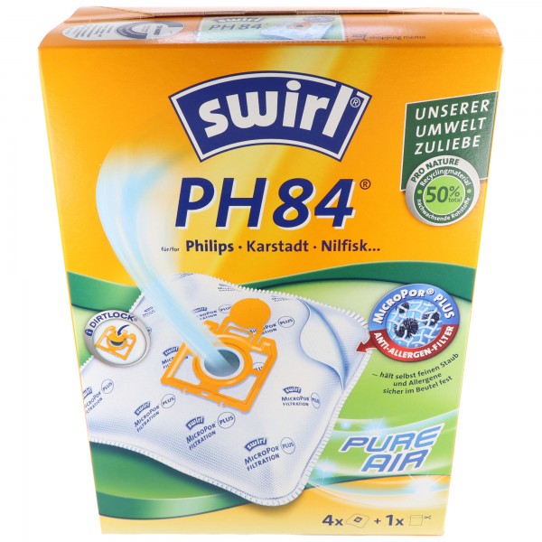 Swirl stofzuigerzak PH84 MicroPor Plus voor Philips, Karstadt en Nilfisk stofzuigers