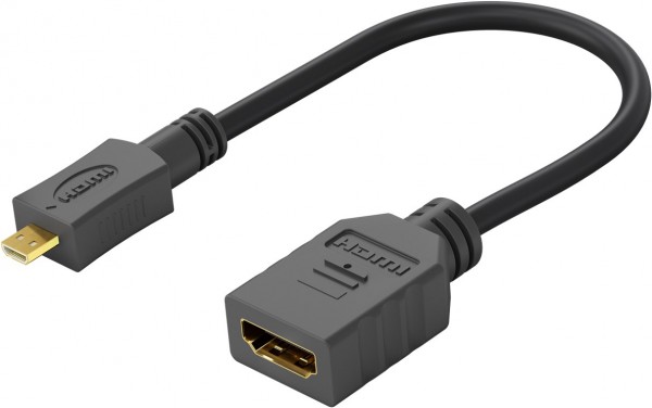 Goobay Micro HDMI™ / HDMI™ adapter - HDMI™ microstekker (type D) > HDMI™-bus (type A)