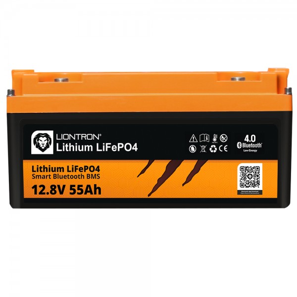 LIONTRON LiFePO4 batterij Smart BMS 12.8V, 55Ah - volledige vervanging voor 12 volt loodbatterijen
