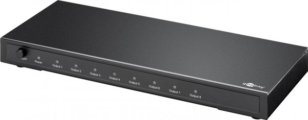 HDMI-splitter, 1 ingang / 8 uitgangen (Full HD) distribueert een HDMI-signaal naar maximaal 8 schermen
