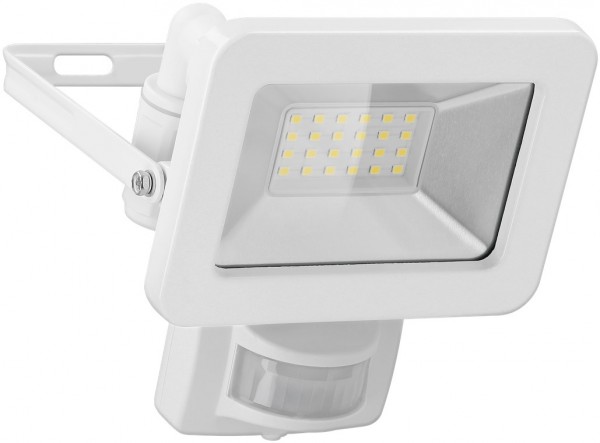 Goobay LED buitenspot, 20 W, met bewegingsmelder - met 1700 lm, neutraal wit licht (4000 K), PIR sensor met AAN/UIT functie en M16 wartel, geschikt voor buitengebruik (IP44)