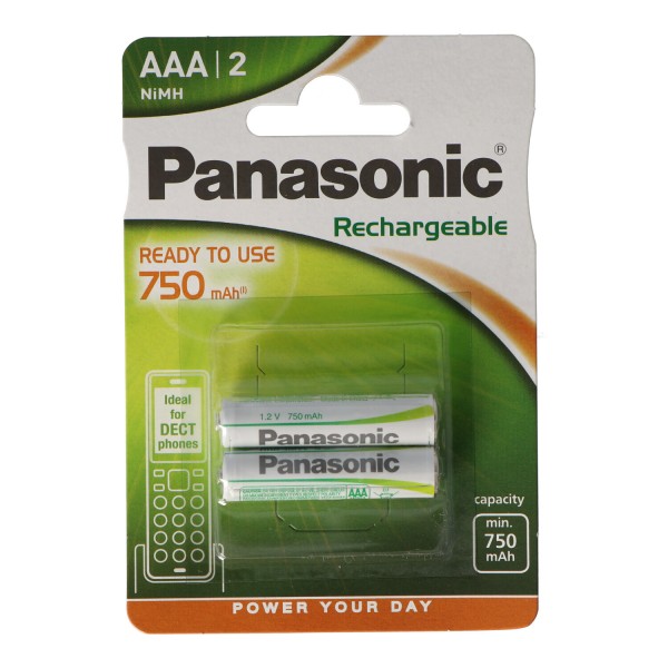 Panasonic oplaadbare batterij micro / AAA oplaadbaar tot 1600 keer, dubbele blister