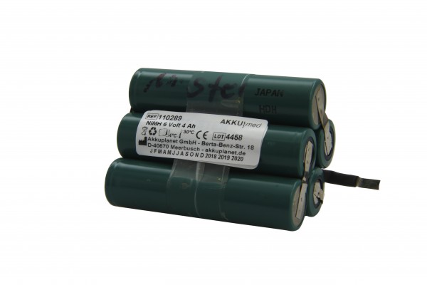 NiMH-batterijinzet geschikt voor Stryker type 400-650 T4 Power Pack 6 volt 4,0 Ah
