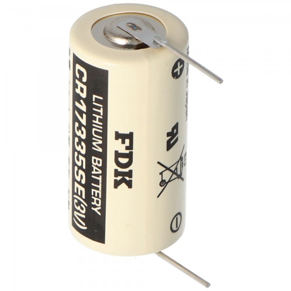 Sanyo lithiumbatterij CR17335 SE maat 2 / 3A, met soldeerpad