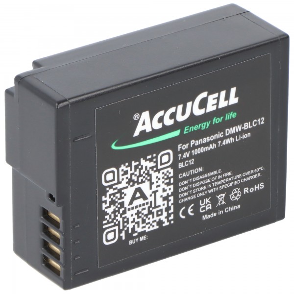 Accu geschikt voor Panasonic DMW-BLC12, DMW-BLC12E, DMC-GH2