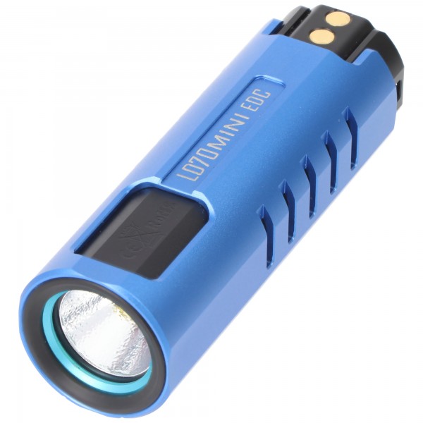 Imalent LD70 Mini EDC LED zaklamp blauw met 4000 lumen, lichtbereik max. 203 meter