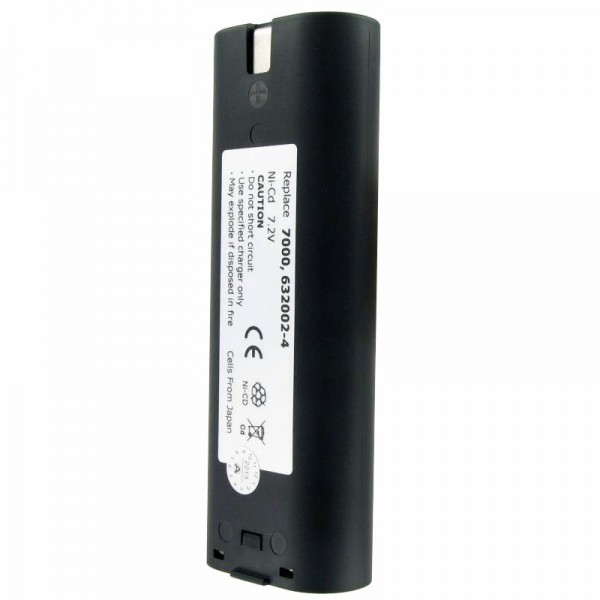 Batterij geschikt voor Workmaster 190100, 190130, 190155, 7,2 volt 2,0 Ah NiMH