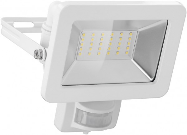 Goobay LED buitenspot, 30 W, met bewegingsmelder - met 2550 lm, neutraal wit licht (4000 K), PIR sensor met AAN/UIT functie en M16 wartel, geschikt voor buitengebruik (IP44)